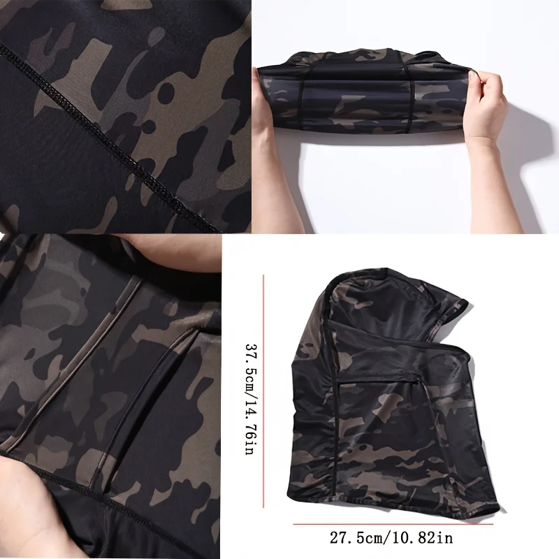 3Pcs 2-in-1 Summer Outdoor Cooling Balaclava Neck Gaiter Set Unisex Breathable Fabric Full Face Coverage
