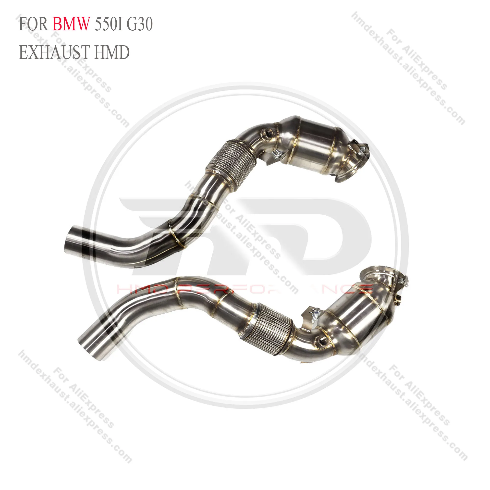 

Performance Downpipe for BMW 550i G30 without Heat Shield HMD Exhaust System High-Quality Certification Popular Sale