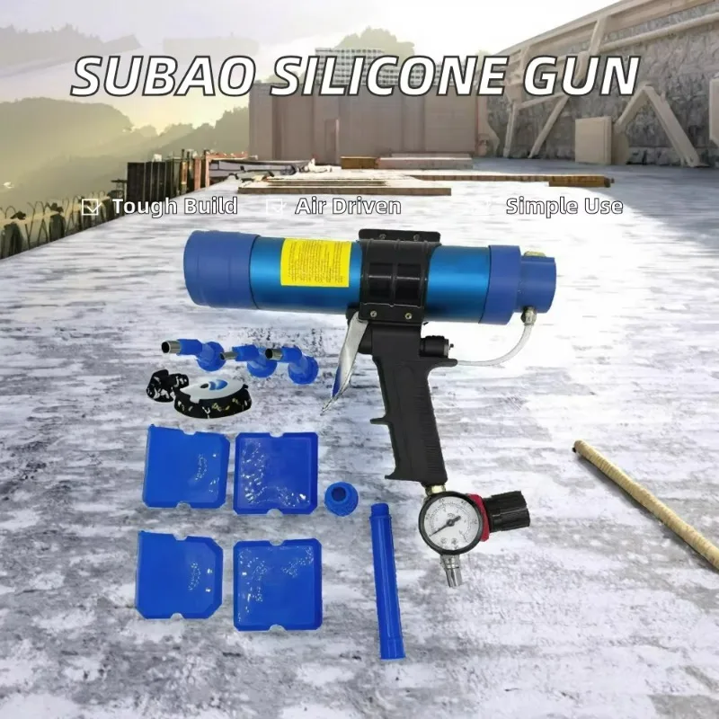 DIY Air Pneumatic Silicone Sausage Filling Gun 310ml Industrial Hard Tube