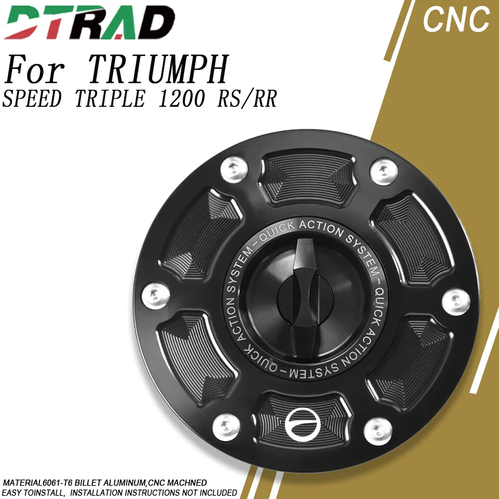 New Quick Release Racing Fuel Tank Cap For TRIUMPH SPEED TRIPLE 1200 RS/RR 2021-2026 Motorcycle Keyless Fuel Plug Gas Oil Cover