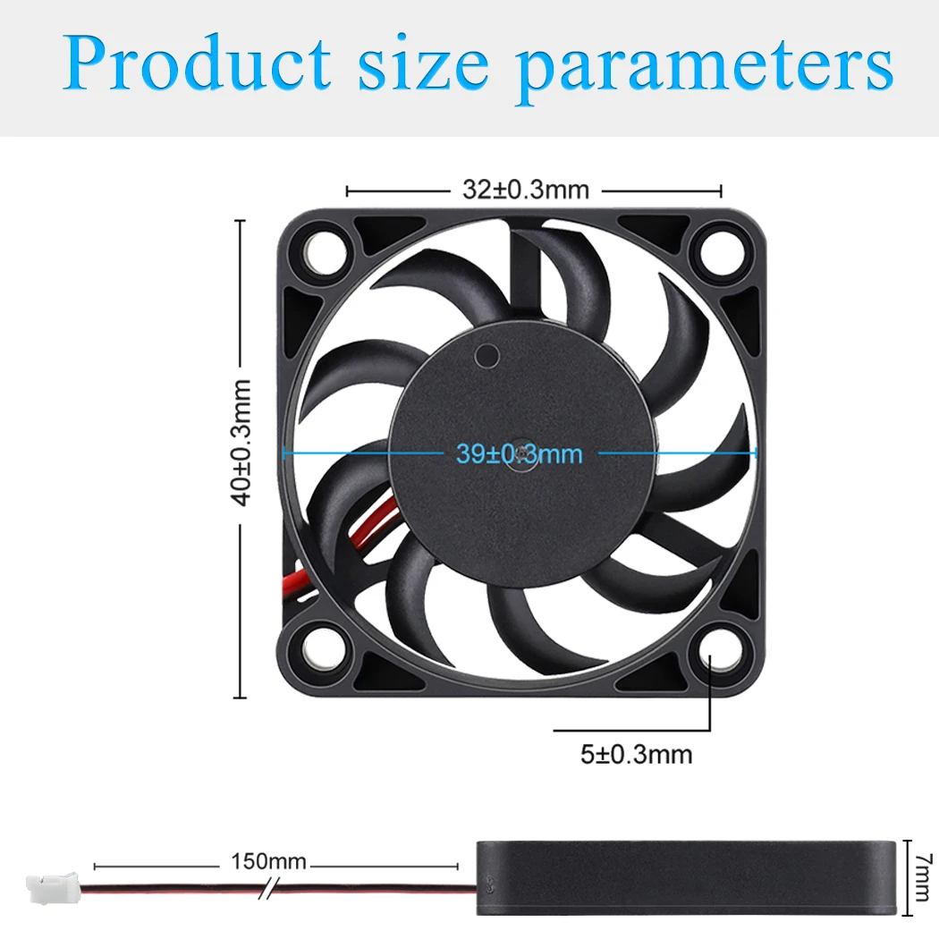 2 قطعة GDSTIME 4 سنتيمتر 40 مللي متر x 40 مللي متر x 7 مللي متر DC 12V 40x7 مللي متر فرش برودة 40 مللي متر x 7 مللي متر البسيطة التبريد محوري مروحة 40x40 مللي متر 4007