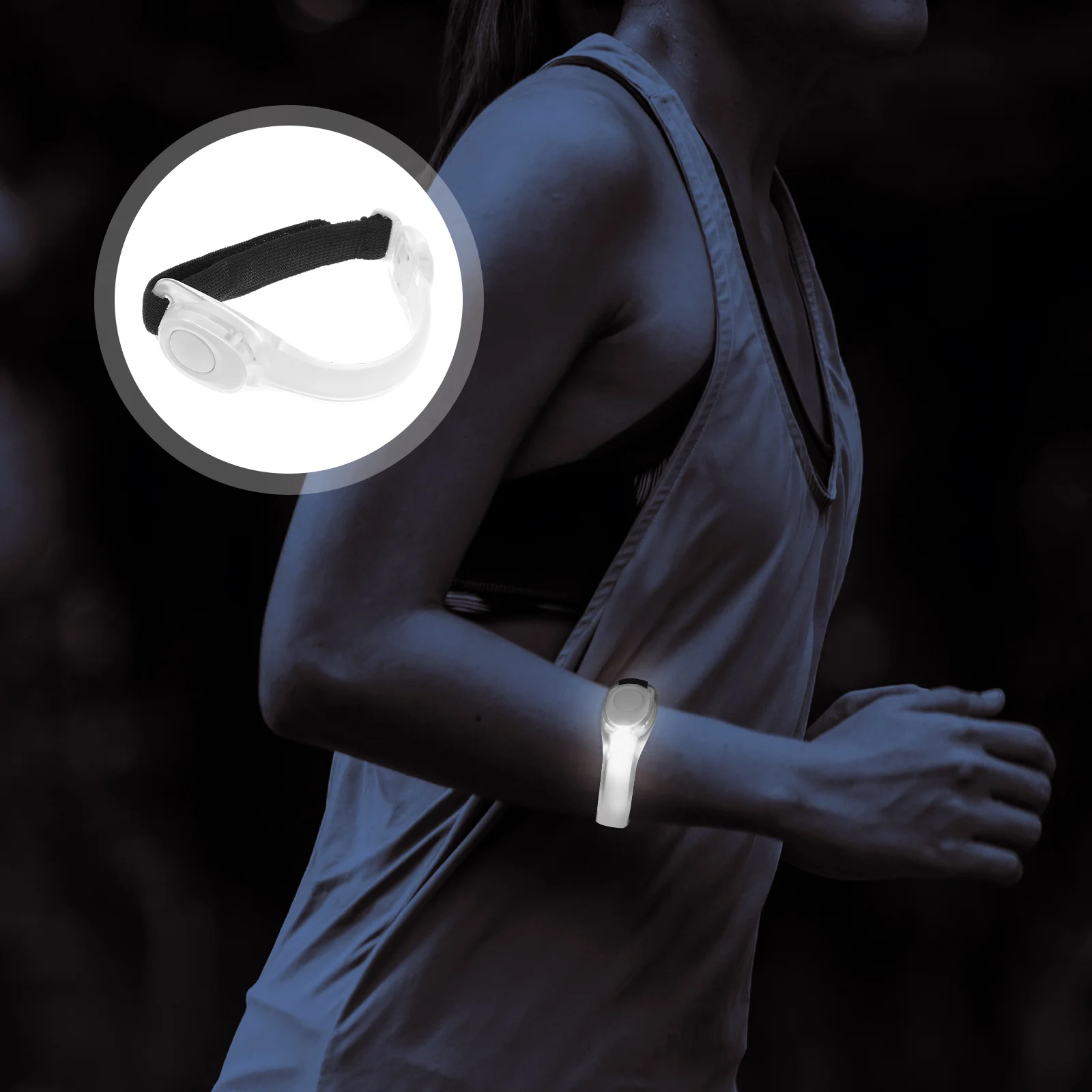 

1pc Glow Bracelet Wristband Reusable Luminous Led Arm Band For Outdoor Sports Cycling Camping Running Kids Safety Gear Flashing