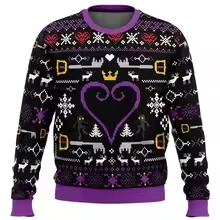 Kingdom Hearts-Pull de Noël pour hommes et femmes, col rond, manches longues, haut, vêtements de Noël, nouveau sweat-shirt, en-l