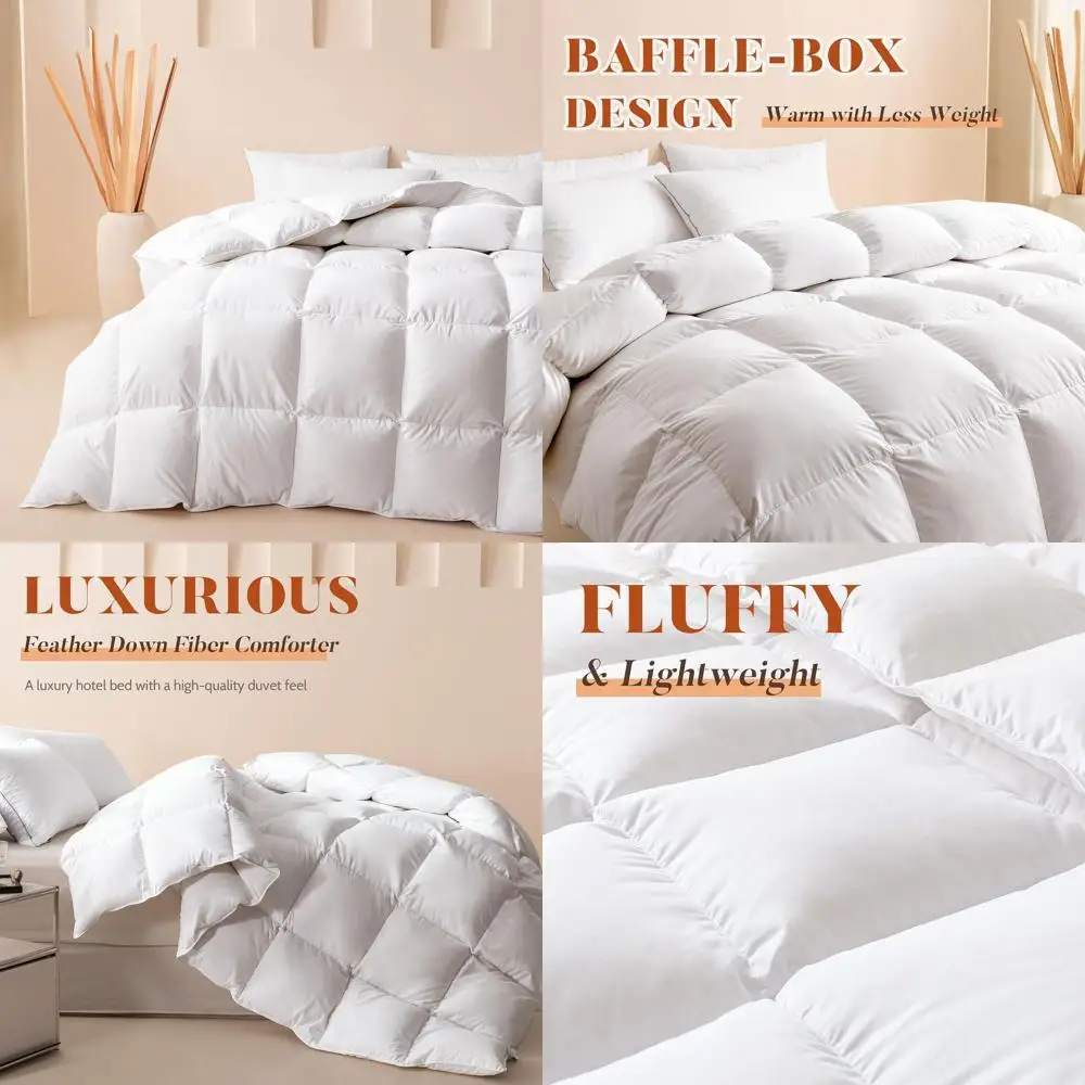 

Роскошное белое альтернативное одеяло Queen Size, пушистая всесезонная пододеяльник с угловыми выступами, 90x90 дюймов