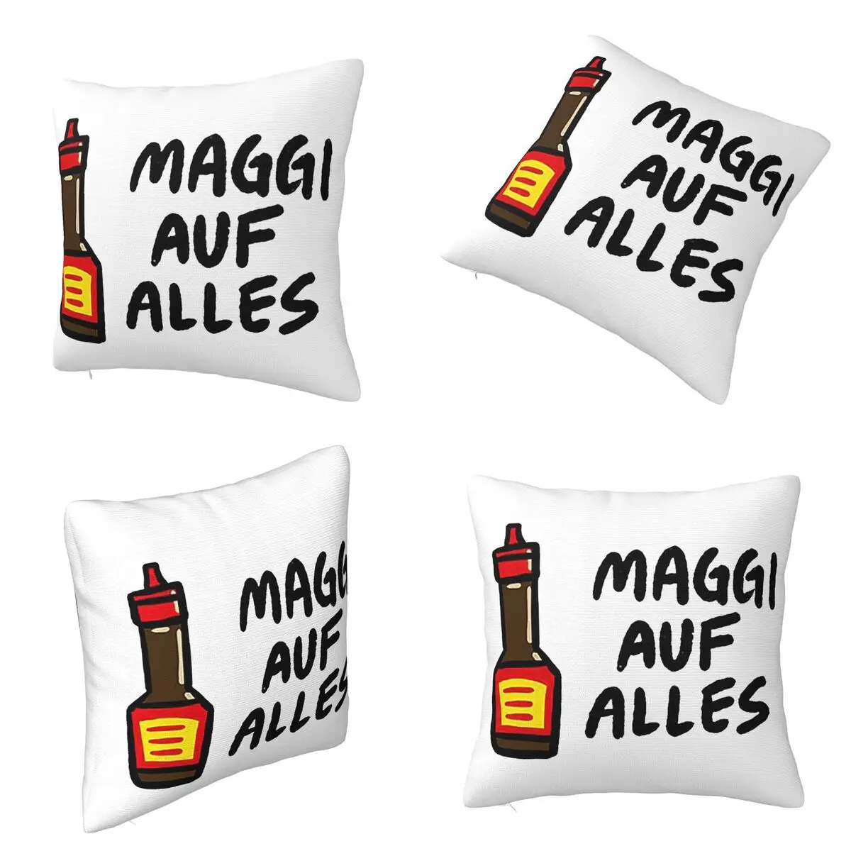 Maggi Auf Alles (الألمانية الألمانية) غطاء وسادة مربع وسادة بسحاب ديكور مريح رمي وسادة لغرفة المعيشة المنزلية