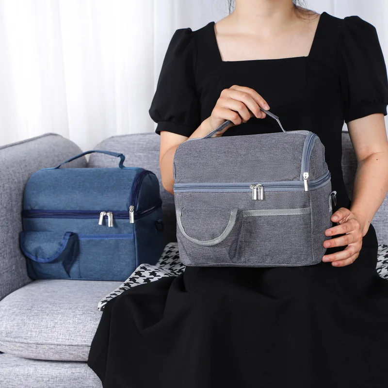 Women's Thermal Lunch Bag Fashion Large-Capacity Waterproof Women Men Work Picnic Dinner Tote Box Food Cooler Storage Handbags