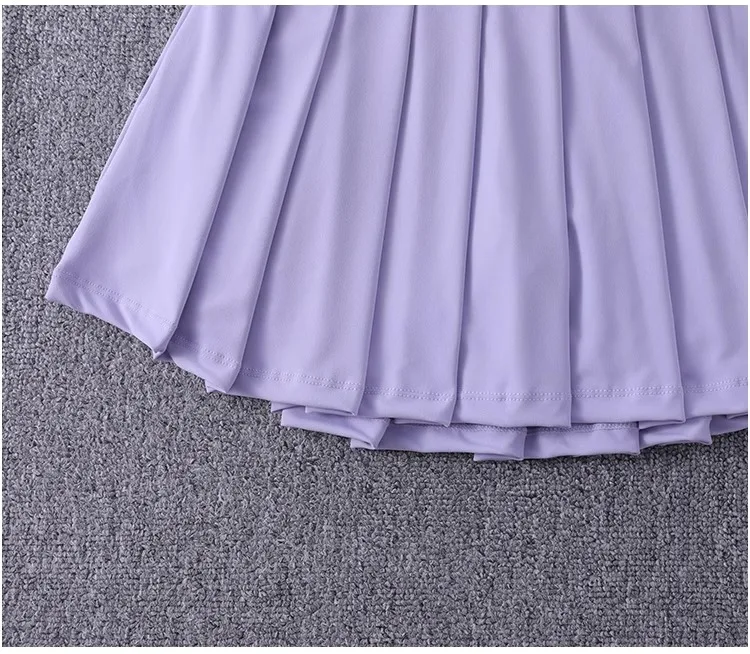Schnell trocknende, plissierte Tennisröcke für Damen mit mittlerer Taille, niedliche sportliche Workout-Laufsport-Golf-Skorts – Detail 9