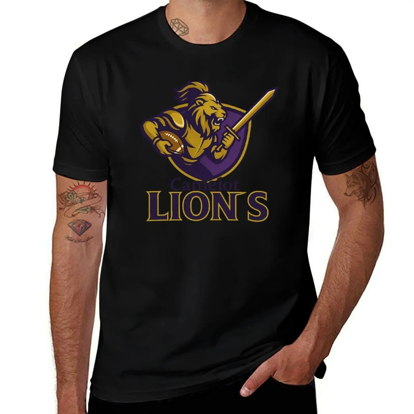 

Camelot Lions T-Shirt sports fans boys animal print new edition valentines boutique clothes mens graphic t-shirts