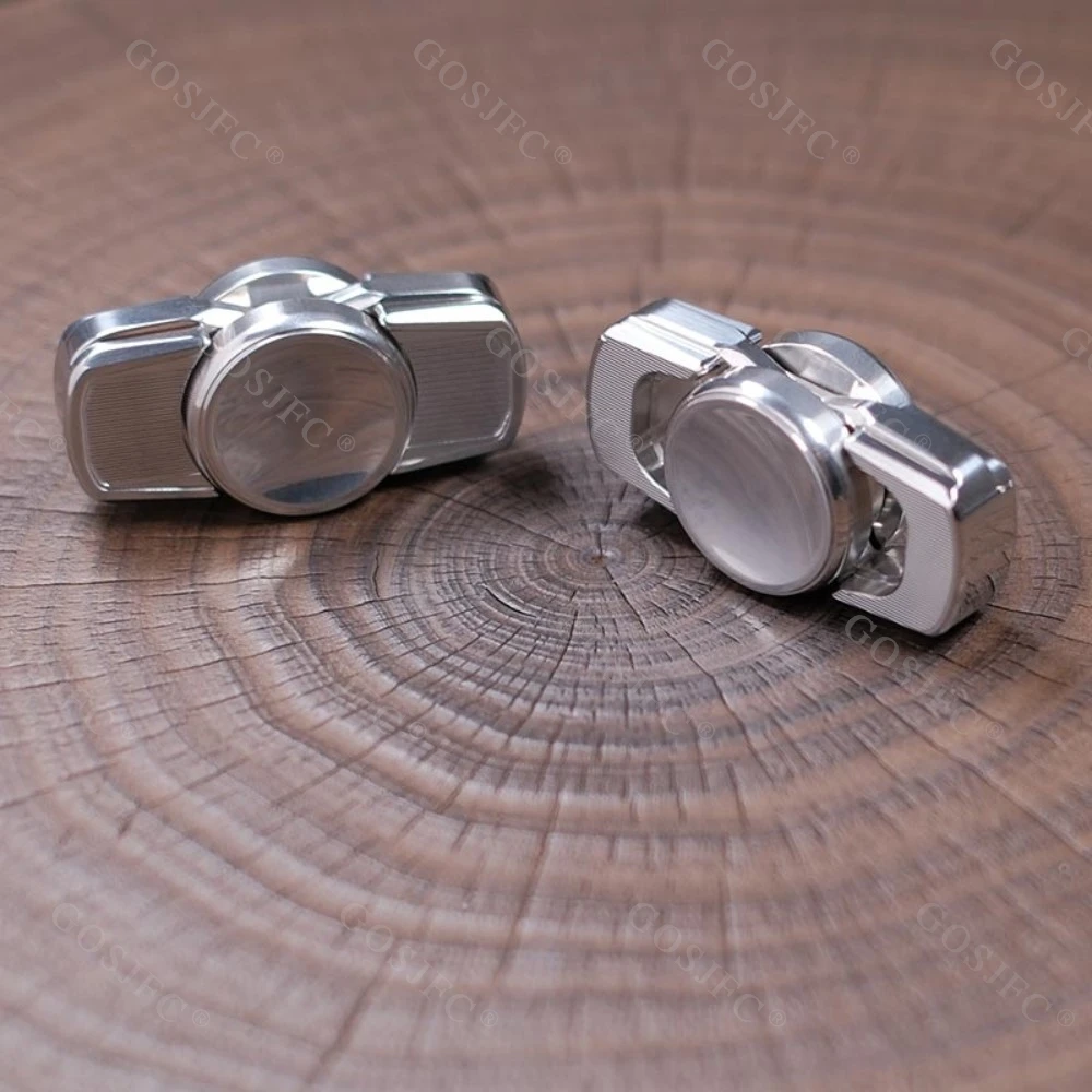 Roestvrij staal tweebladige Fidget Spinner Angst Relief Gadgets Fidgeting Spinners Gyro Fidget Speelgoed Volwassenen Metaal