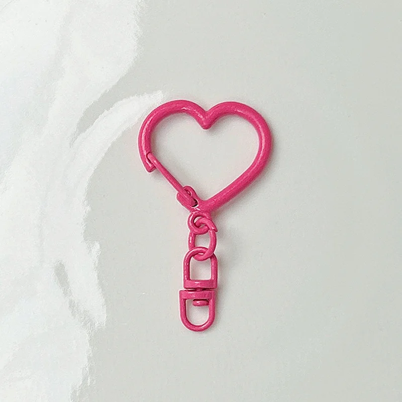 Colored Heart Keychain Hook Jewelry Buckle Metal Key Chains