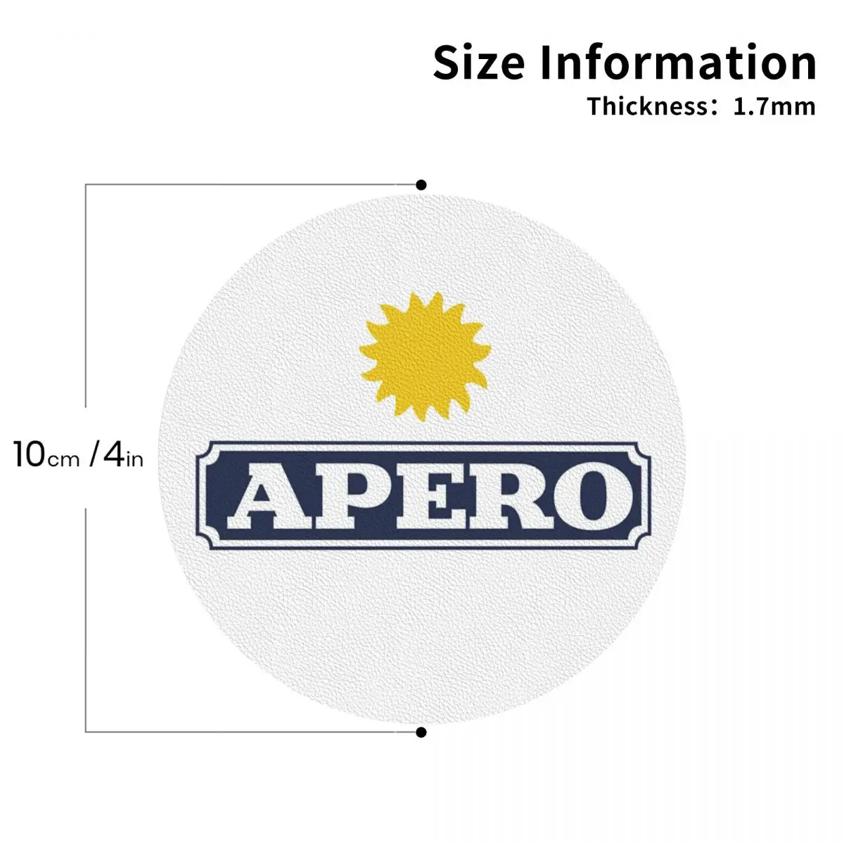 Aperitif Apero Coasters Leather Placemats Waterproof Insulation Coffee Mats For Home Kitchen Dining Pads Set of 4 - view 3