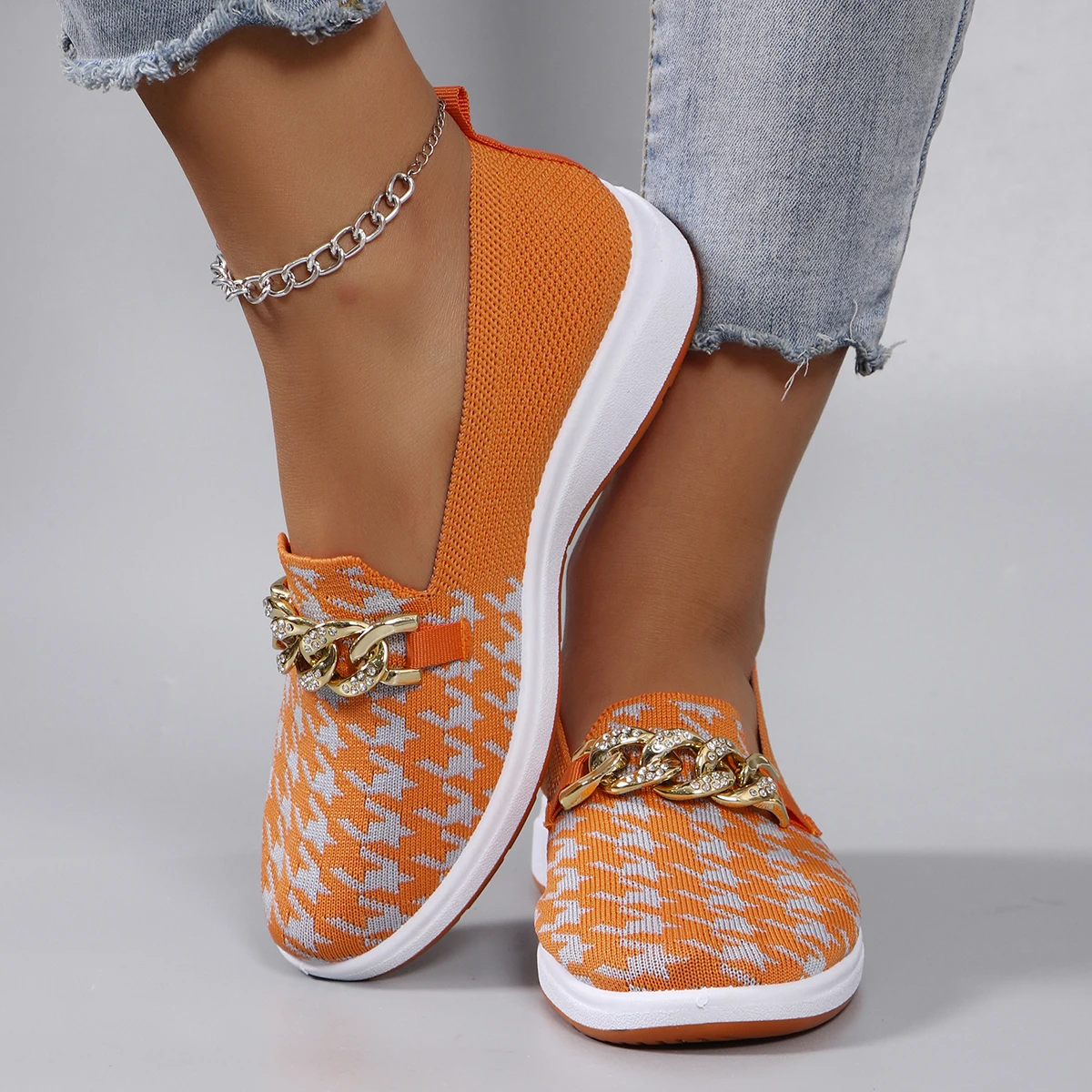 أحذية نسائية صيفية مسطحة شبكية قابلة للتنفس أحذية نسائية أحذية رياضية كاجوال، شحن مجاني للتخليص