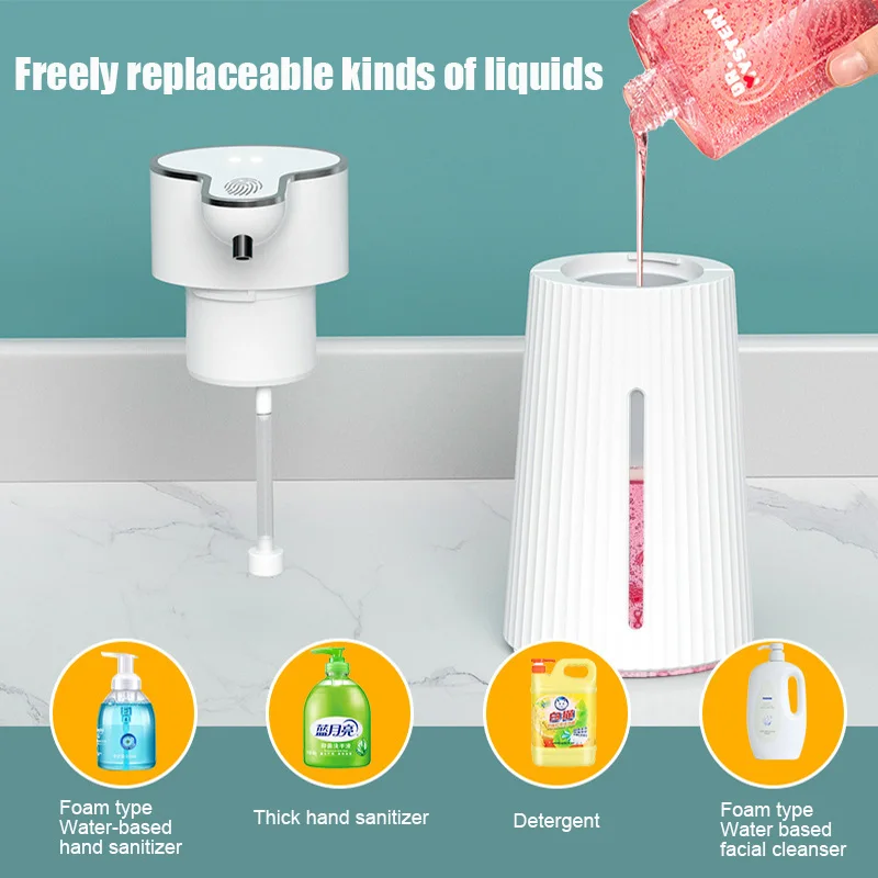 Auto Induction Hand Washing Soap Dispenser Intelligent Foam Wall Mounted Desktop Infrared Sensor