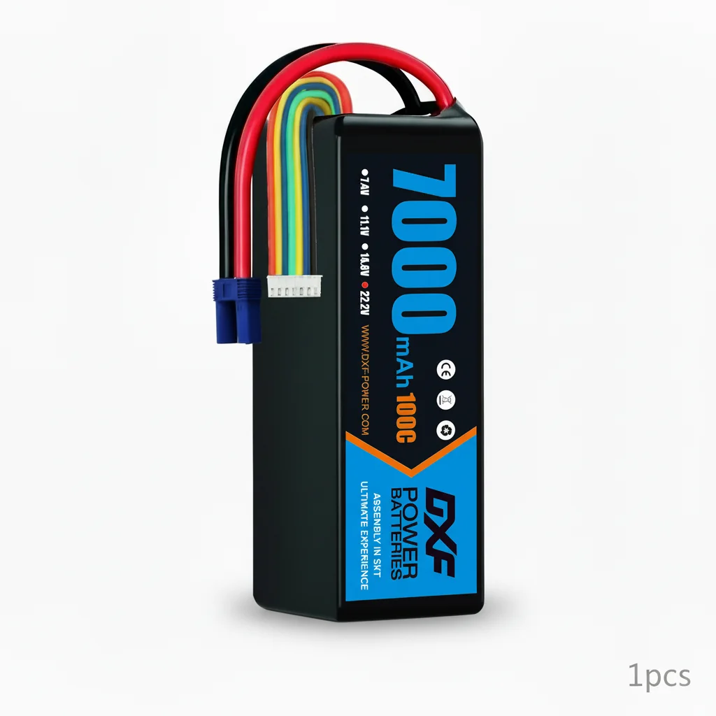 DXF Lipo Batterij 6S 22.2V 3500mAh 4200mAh 5200mAh 7000mAh 10000mAh 80C 100C voor RC Helicopter Drone UAV FPV Boot Tankwagen AUTO