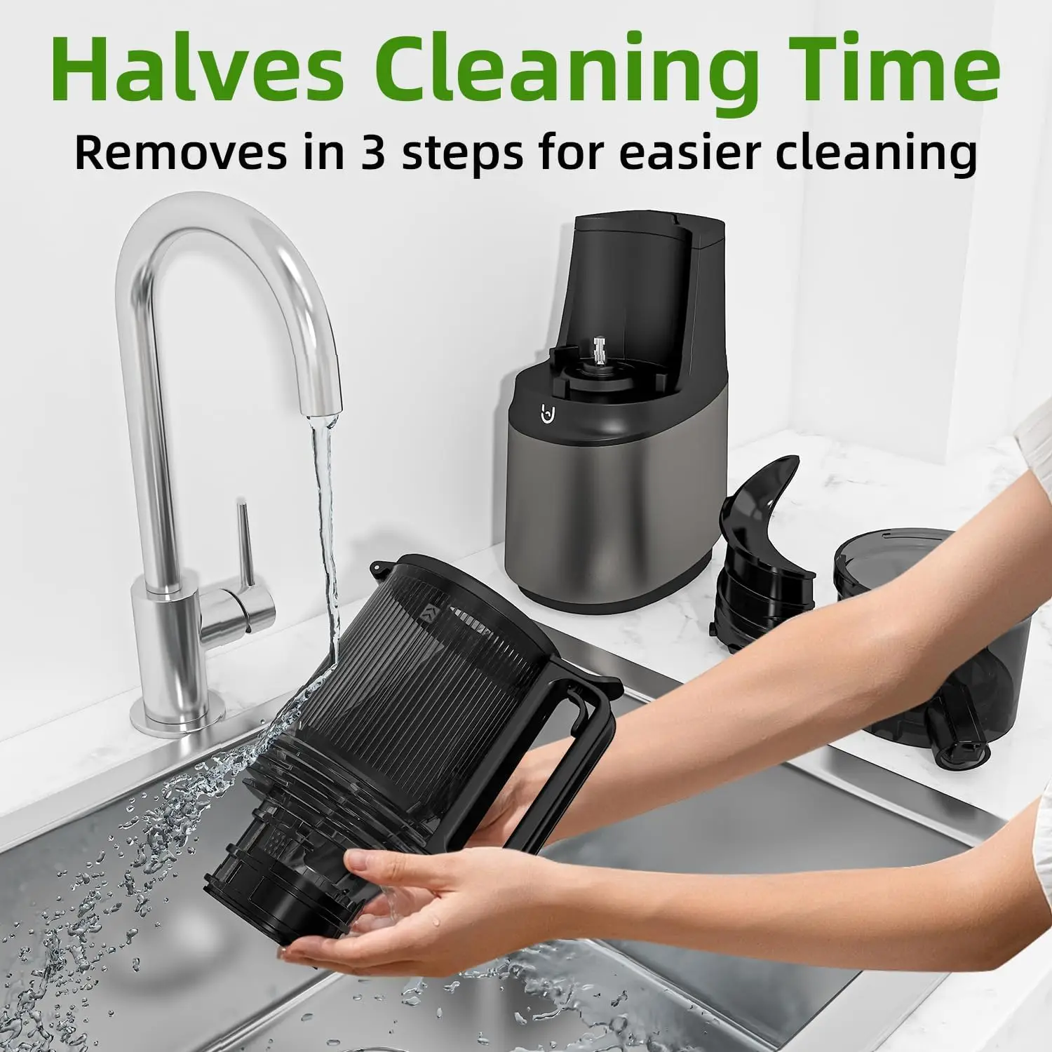 Press Juicer Machines, 350W Masticating Juicer with 5.8" Inch Large Feed Chute for Whole Fruits and Vegetables, Slow Juices Extr