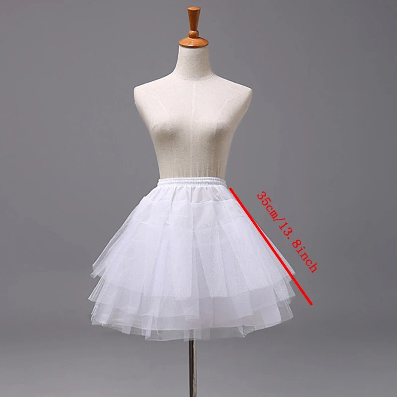 Blumenmädchen Petticoat Unterrock Cosplay Party Kurzes Kleid Jupon Enfant Fille Lolita Ballett Tutu Rock Enaguas Sottogonna Mini – Detail 9