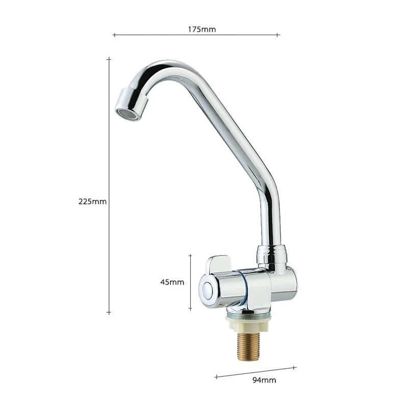 Foldable RV Faucet 360 Degree Rotation Single Handle Deck/Wall Mounted Copper Basin Faucet For RV Marine Boat Deck Hatch