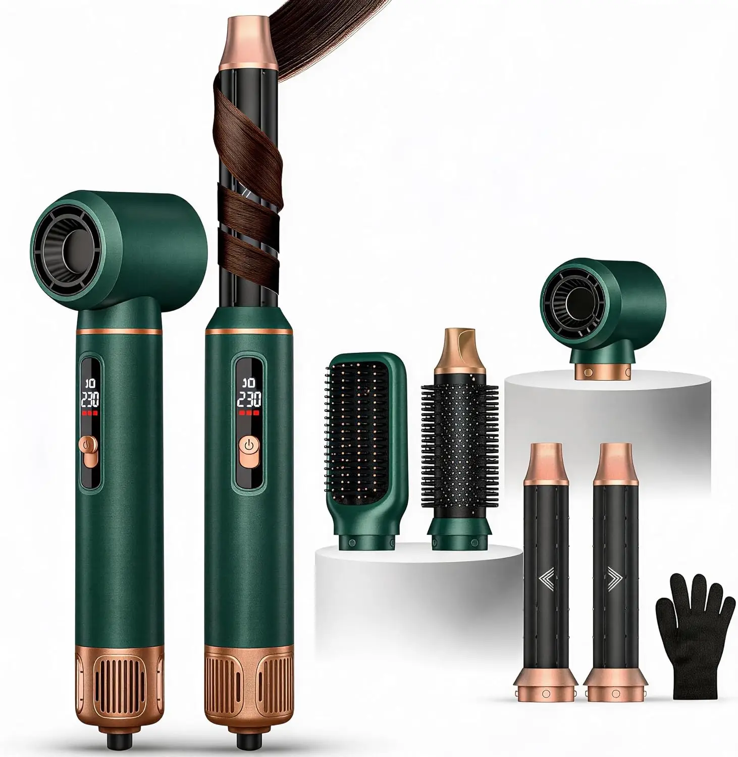 5-in-1 Multi-Function Hair Styler Set, Blow Dryer Brush and Air Curler Combo, Versatile Styling Tool