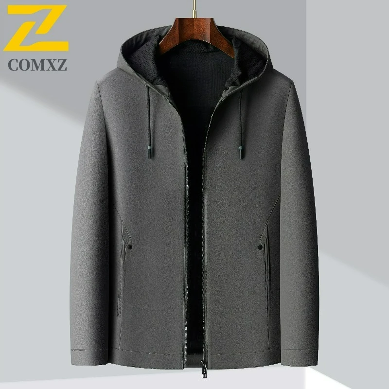 Autumn Mens Leather Jacket 2025 New Casual Loose Fit Hooded Coat Stylish Trendy Wear Premium Comfort Lightweight Leather Coats