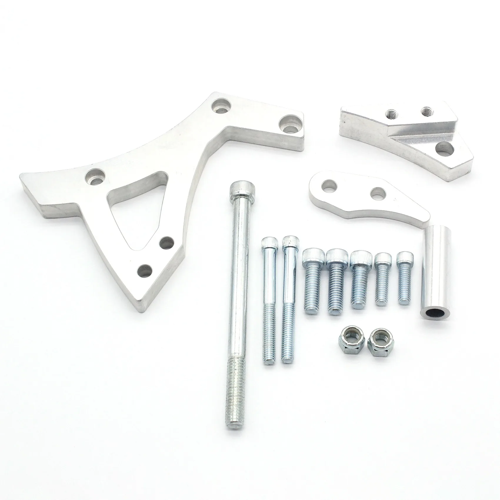 Alternator Bracket Kit Polished Billet Aluminum for 351C Alternator Bracket 351 Auto Parts