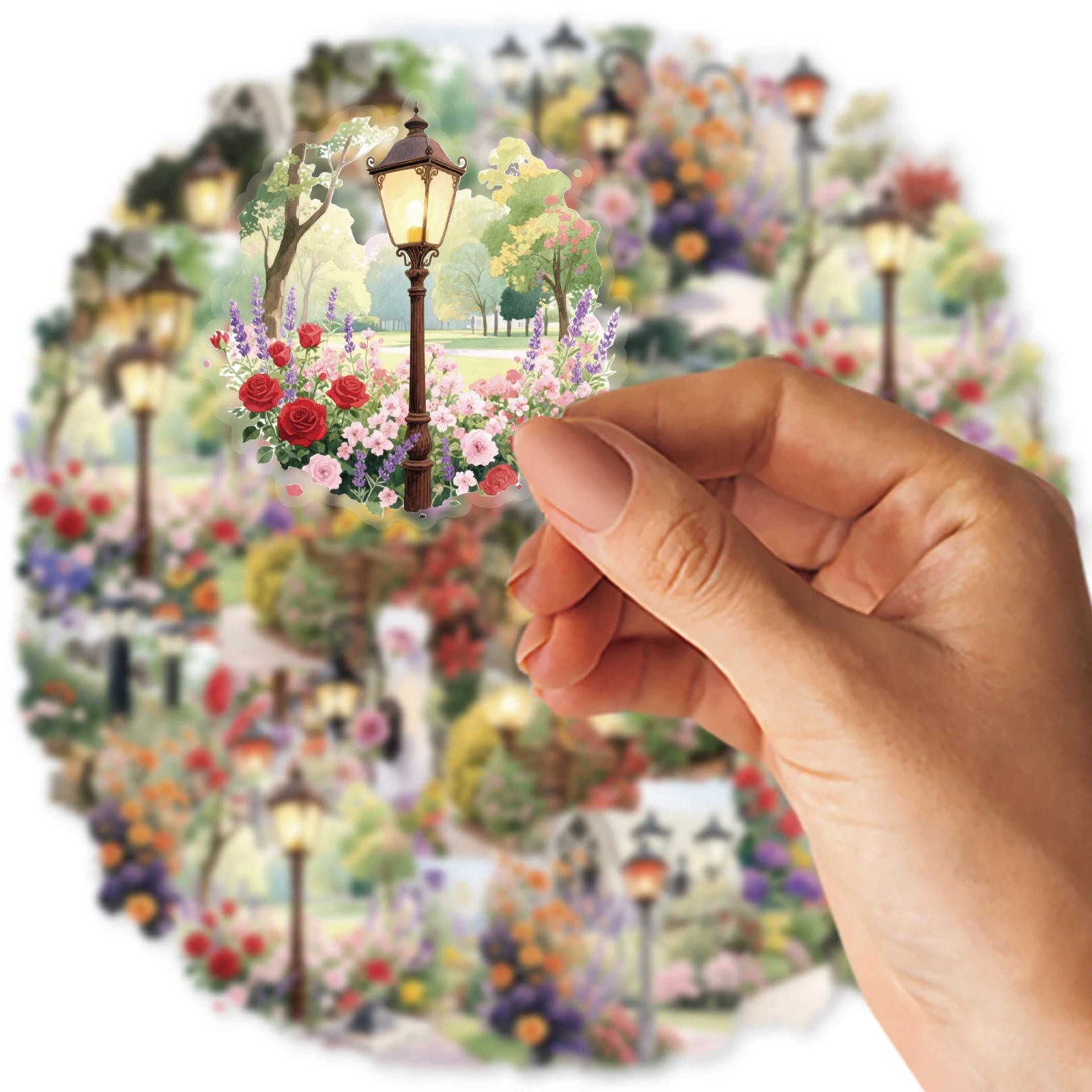 15pcs Vintage Alley Pattern Sticker Pack for Scrapbooking, Photo Albums, Phone Cases, Luggage, DIY Journals, Stationery Stickers