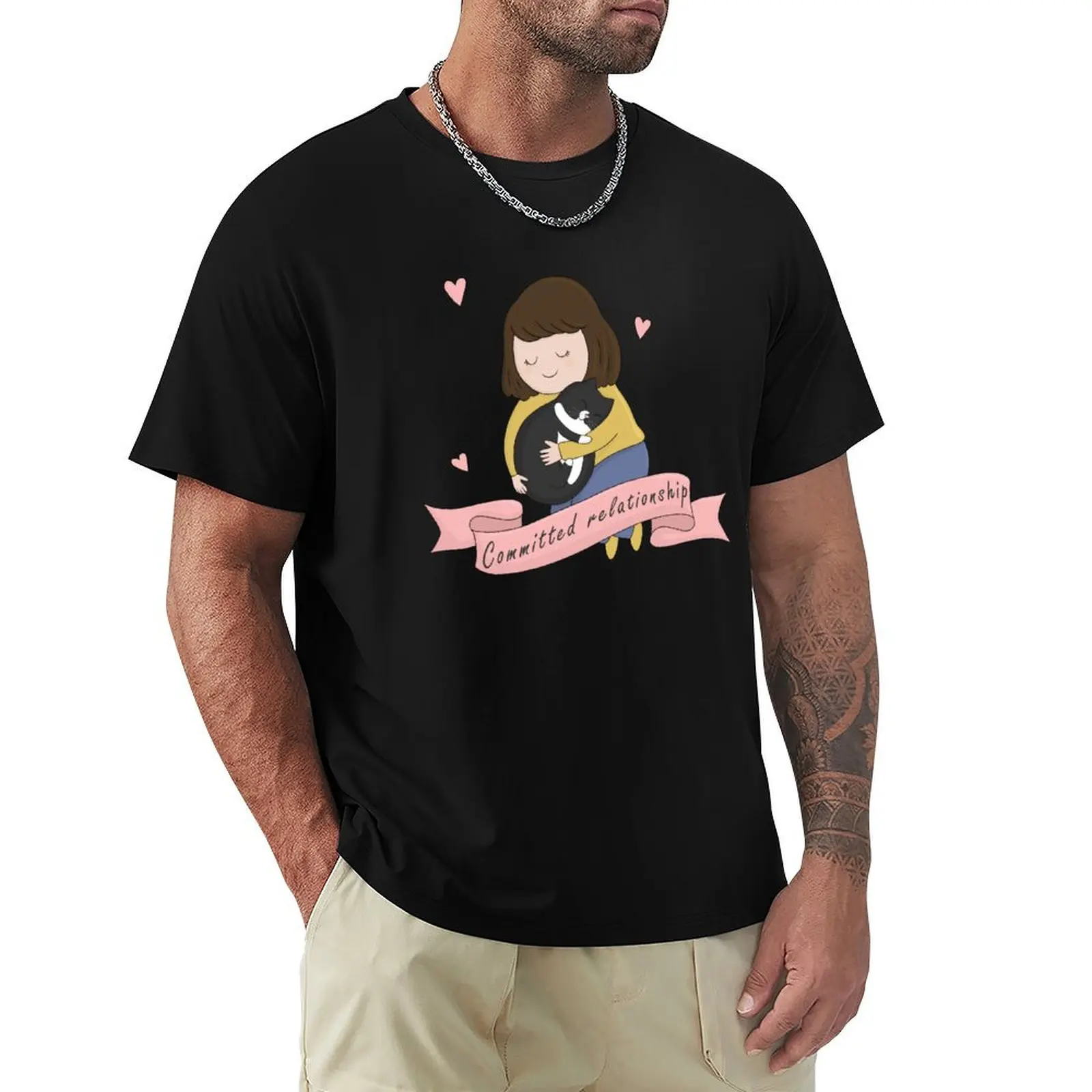 Woman And Cat - Committed relationship T-Shirt Moisture Control Sports Tee