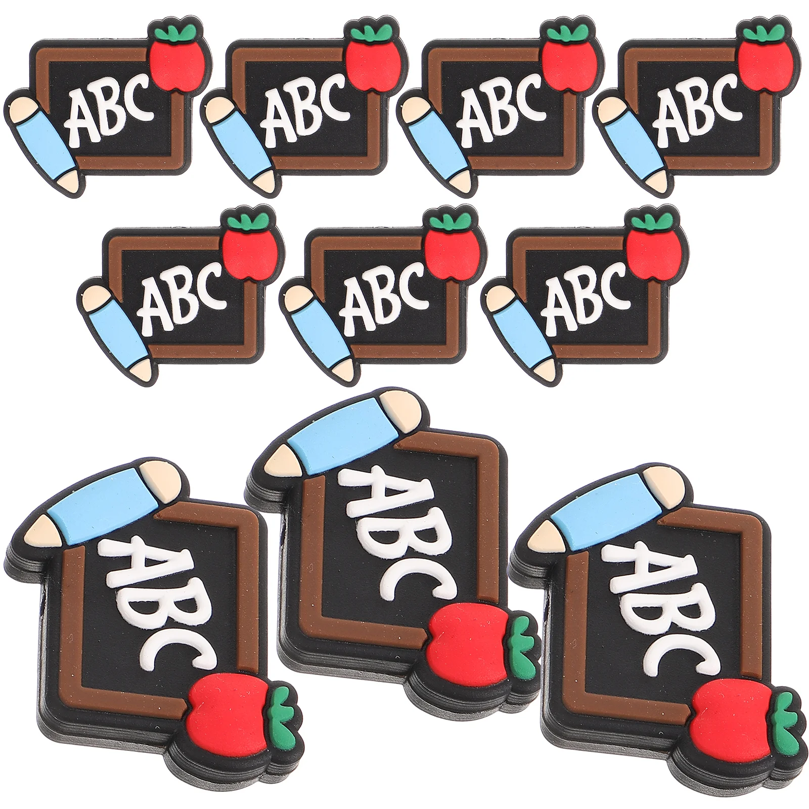 

10 Pcs Colorful Cartoon Beads Spacer for Bracelet Making Spacers Diy Jewelry Jewellery Bracelets Silica Gel Blackboard Shaped