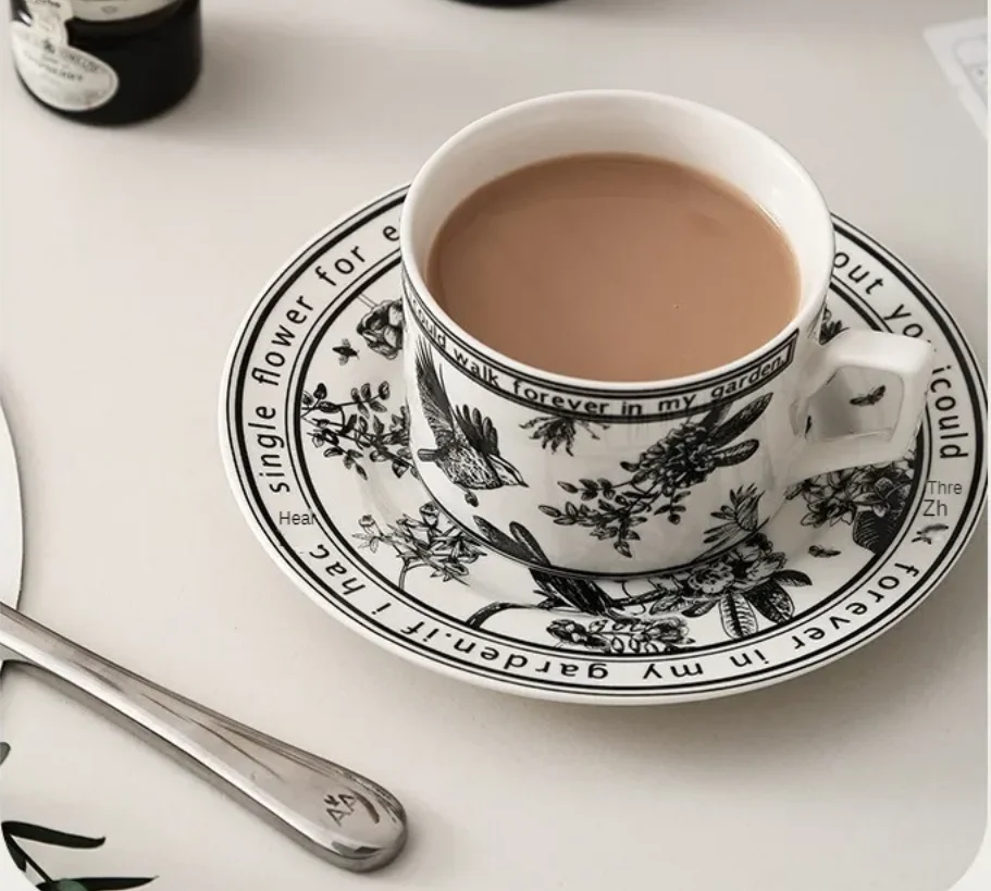 

Pinellia Ternata Flower Coffee Cup And Plate Set Ins Small Fragrant Mug With Handle Nordic Style High Feeling Aesthetic Value