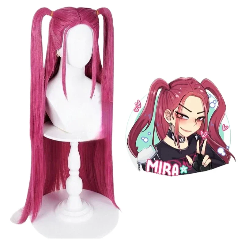 Film Kpop Kids Meisjes Cosplay Pruik Mira Rumi Zoey Paars Zwart Rood Lang Haar Halloween Cosplay Props