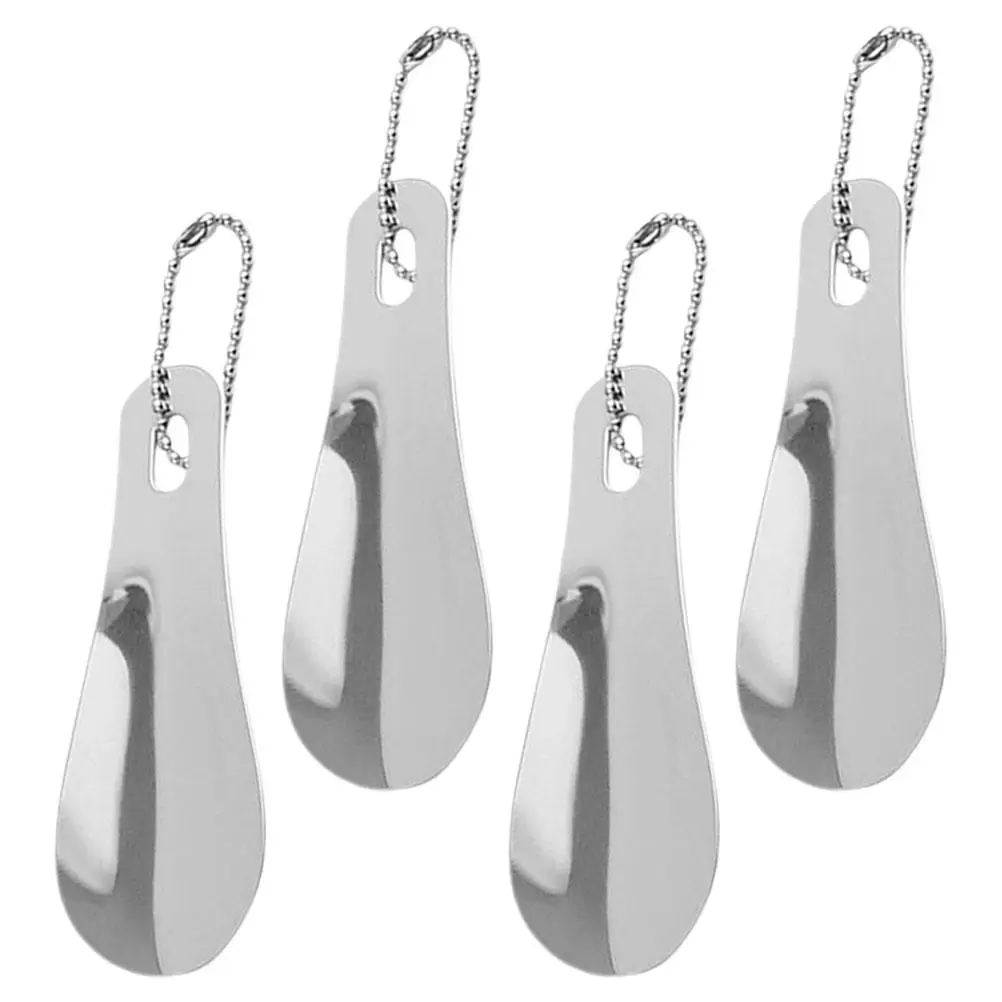 

4Pcs Stainless Steel Shoehorn Short Handle Portable Travel Lifting Helper for Seniors Adults Boot Shoe Horn Shoehorn