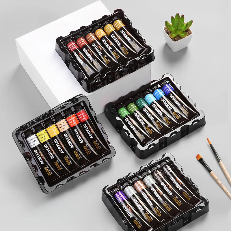 22ml Acrylic Pigment Set with 24 Color Hand-painted Pigment Classic for Beginners Students and Artists Colors for Painting