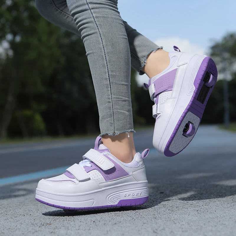 جديد الأطفال زلاجات دوارة بنين بنات عجلة مزدوجة للجنسين زلاجات دوارة أحذية رياضية جديدة في الهواء الطلق أحذية رياضية كاجوال #3