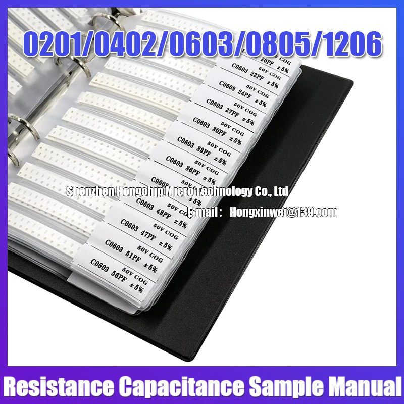 4250PCS (170Types, 25Pieces Each) 0603 0805 1206 1210 1% 5% SMD Commonly Used Repair Resistor Components Sample Manual