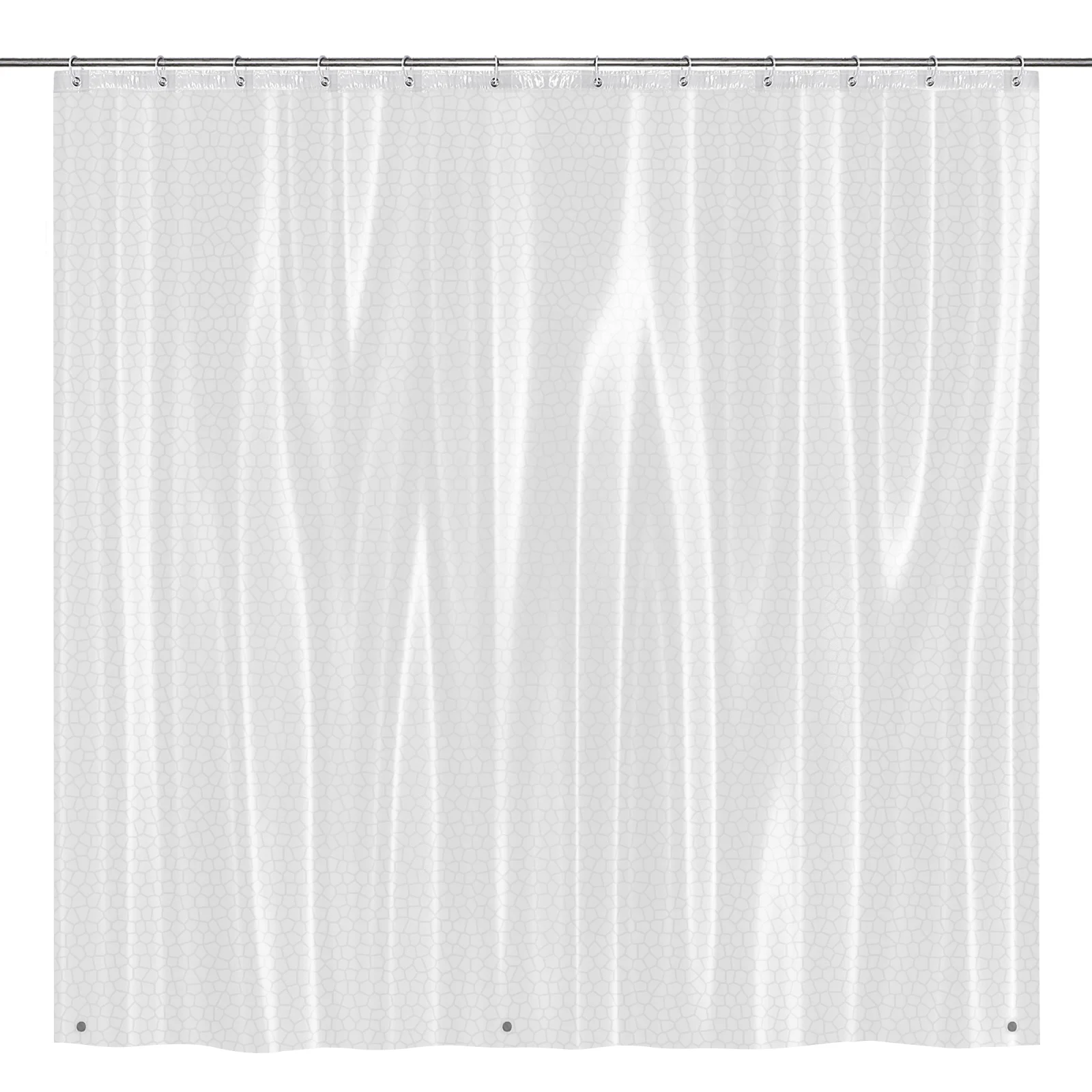 180cm Waterproof Bathroom Shower Curtain EVA Bath Curtain Liner Bathtub Bathing Cover with Hooks Home Bathroom Decor