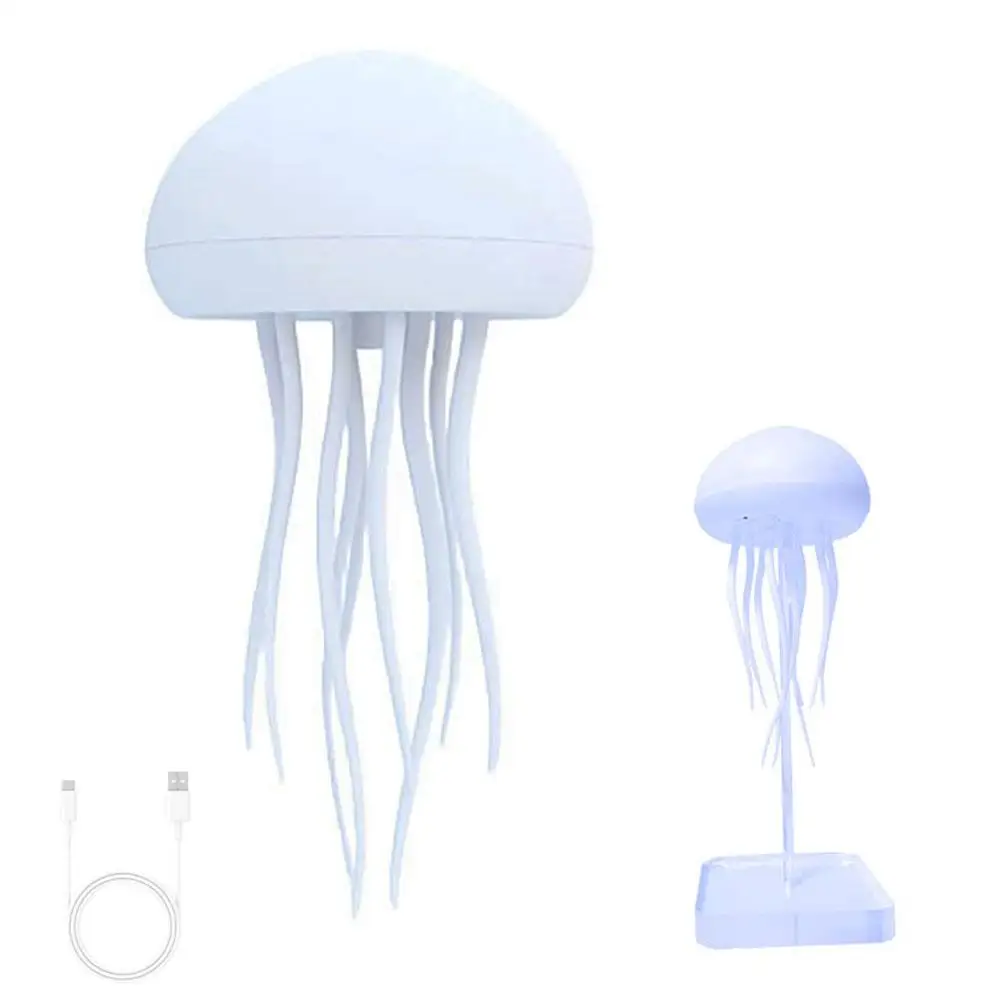 Voice Controlled Jellyfish Lamp With Dynamic Battery Hung Be Or Gradient Can Erected Built-in Ambient Color Full-colo J7q8