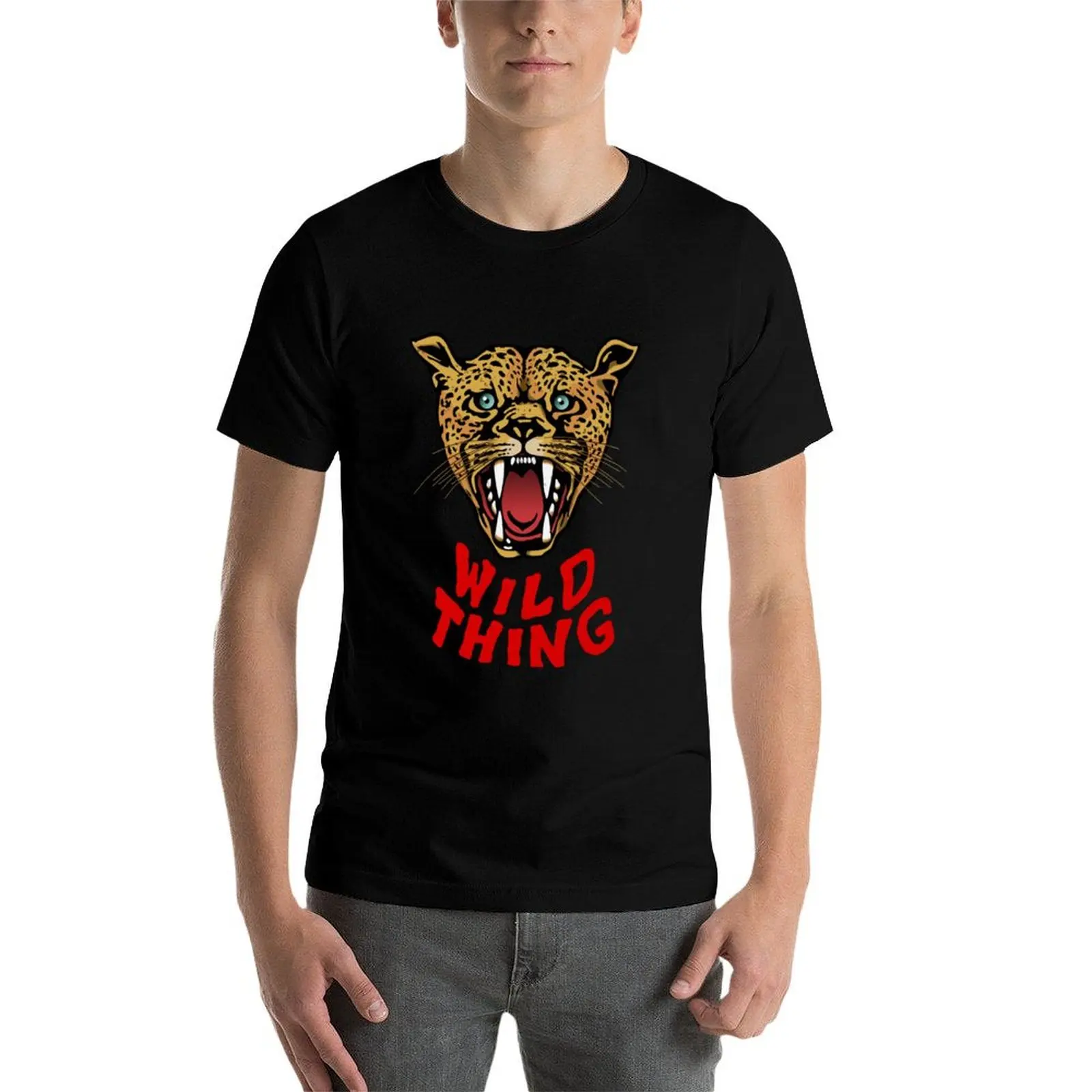 Wild Thing Cheetah Sticker Poster Decal T-Shirt anime stuff heavyweights summer shirt tshirts for men