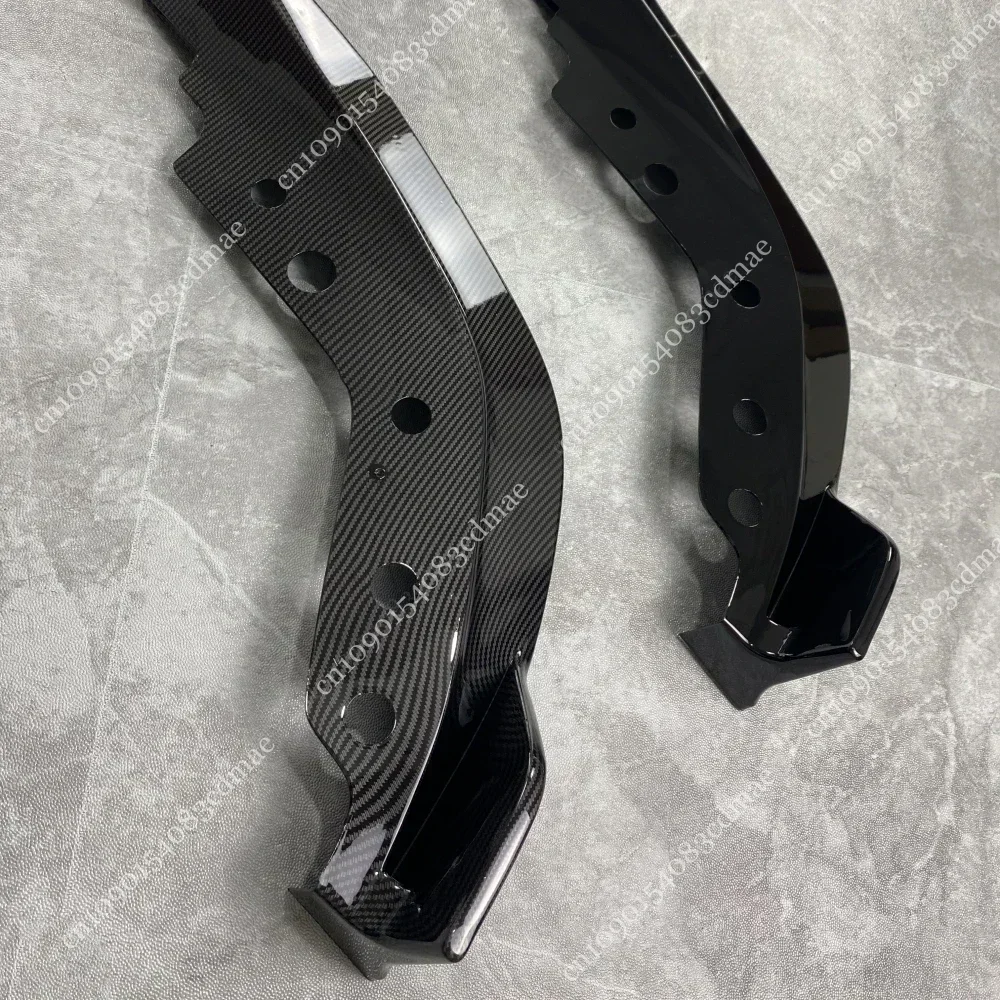 Carbon Look Front Bumper Lip Spoiler Splitter Diffuser Cover Canards tuning For BMW 3 Series G20 G21 2019-2022 M Pack Bodylit