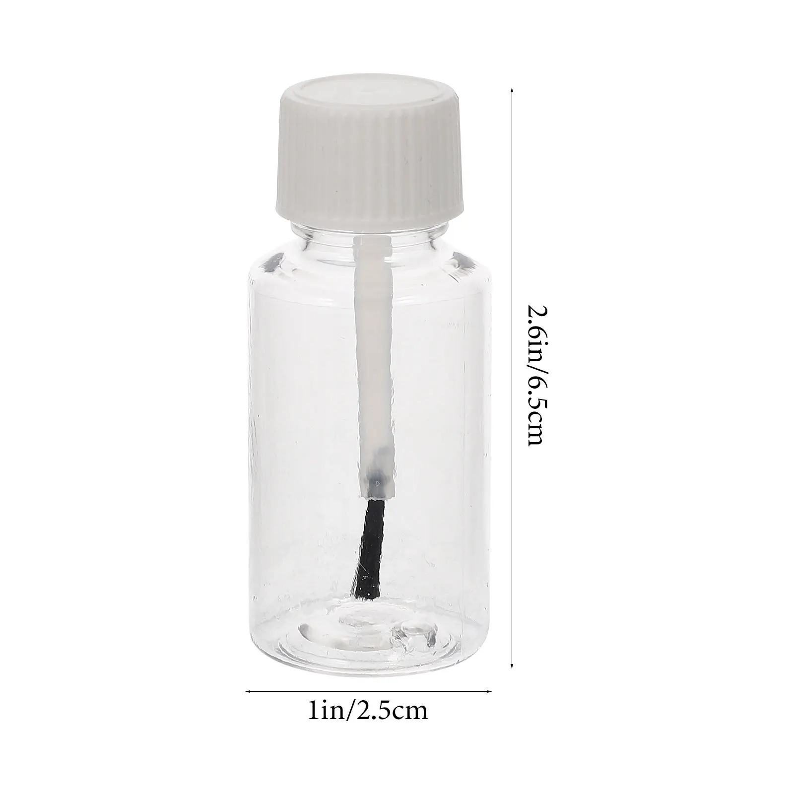 8 stuks lege nagellakflessen met borstel doorzichtige herbruikbare plastic fles voor etherische olie theeboomolie vloeibare latex manicure