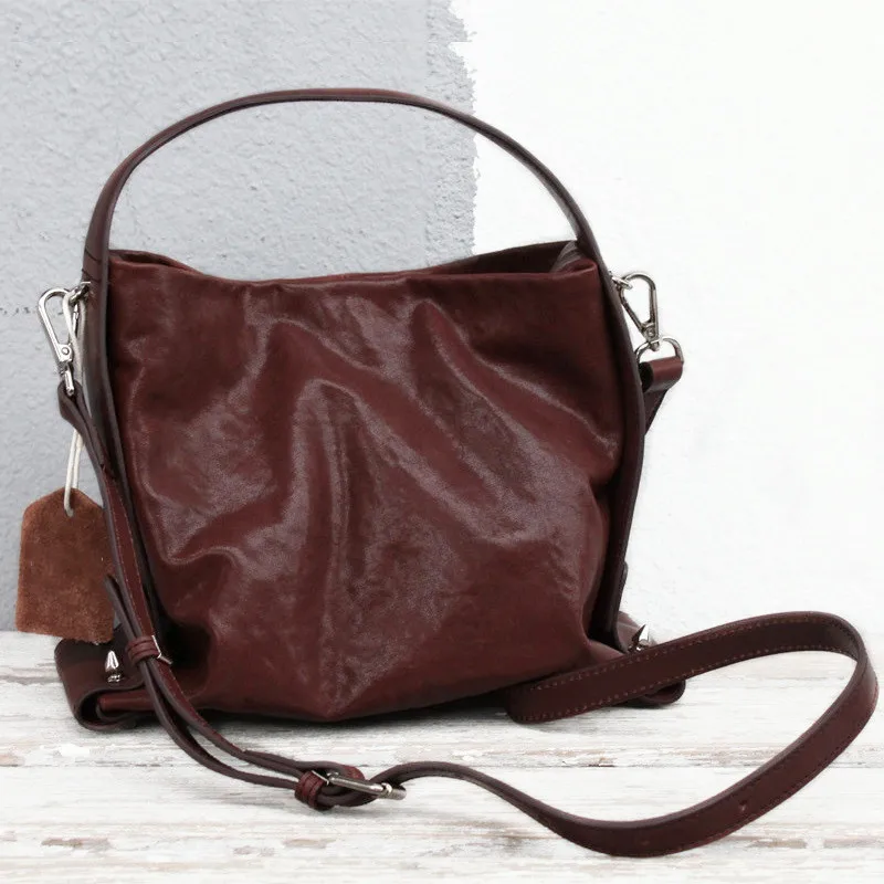 

High Quality Small Handbags Women Crystal Vegetable Tanned Leather Tote Classic Chic Shoulder Crossbody Bag Daily Use Hand Bags