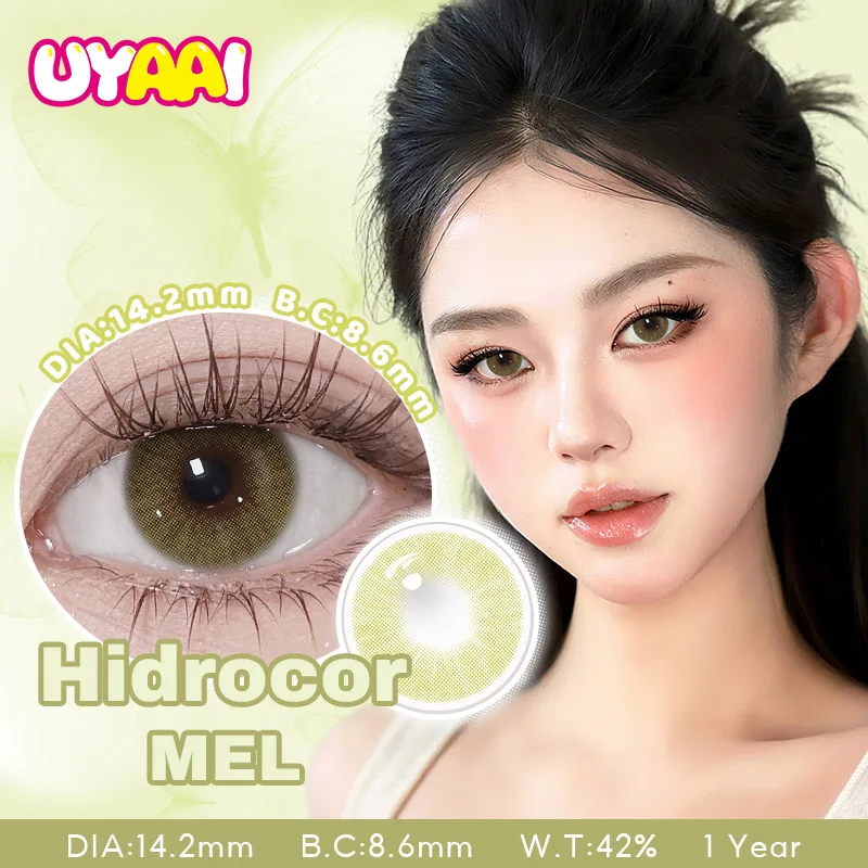 UYAAI Farbe Kontakt Braun Augenfarbe Linsen Make-up Farbige Schüler Frau Make-up Grüne Linse Schwarze Linse Natürlicher Look Frau Zubehör – Detail 17