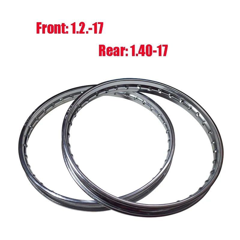 

Motorcycle Front and Rear Wheel Rim Set for Honda Jialing Lifan Loncin JH70 C70 CD70 Super Cub 70cc 17 inch 36-holes Metal Wheel