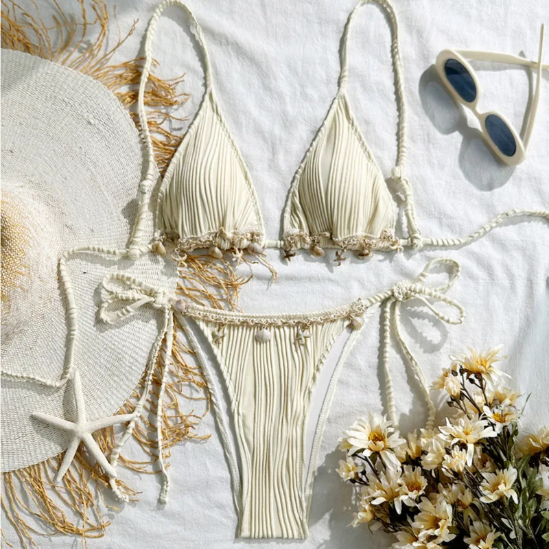 

2026 Sexy Bikinis Female Swimsuits Women Three-Piece Swimwear Beach Swimming Wear Bathing Suits Brazilian Bikini Set Pool Bather