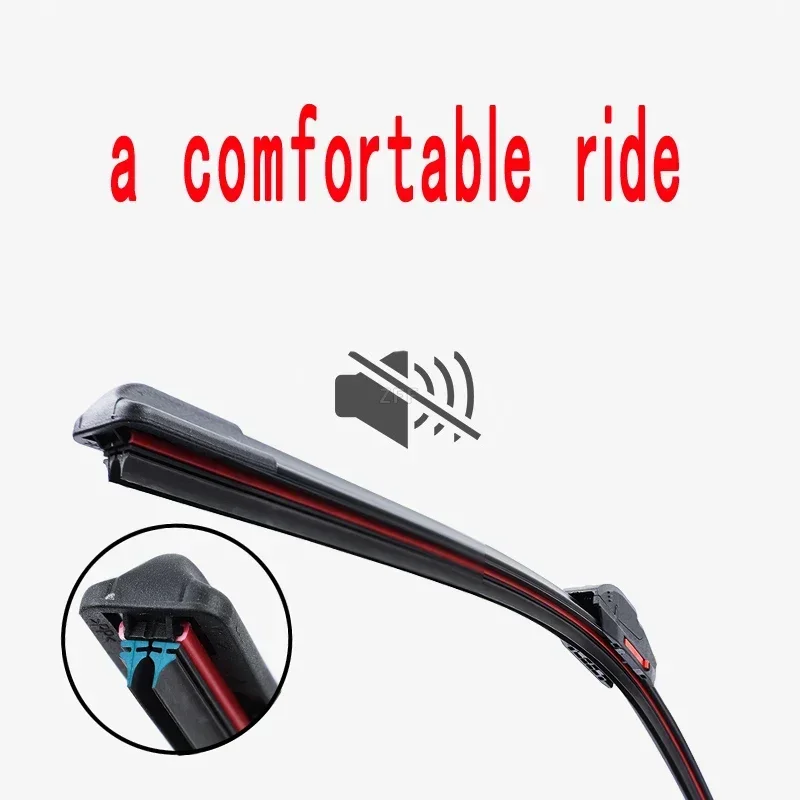 Colorful SIDE PIN Car Windshield Wiper blades Universal Soft Double layer Rubber Frameless Bracketless 16\