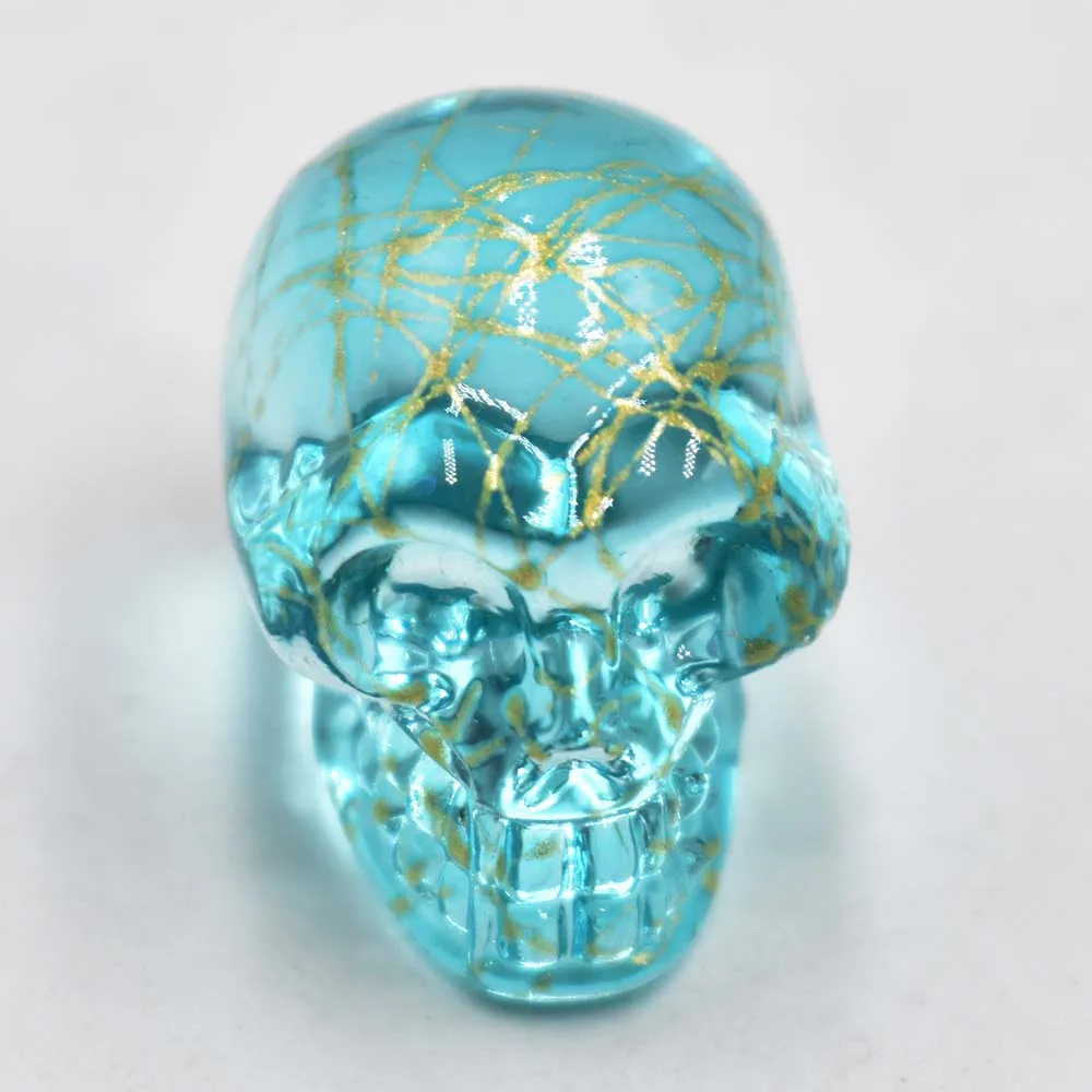 Großhandel 12 Stück/Set, modische, hochwertige Anhänger aus gemischtem Glas in Totenkopf- und Skelettdesign für DIY-Schmuckherstellung, kostenloser Versand. – Detail 14