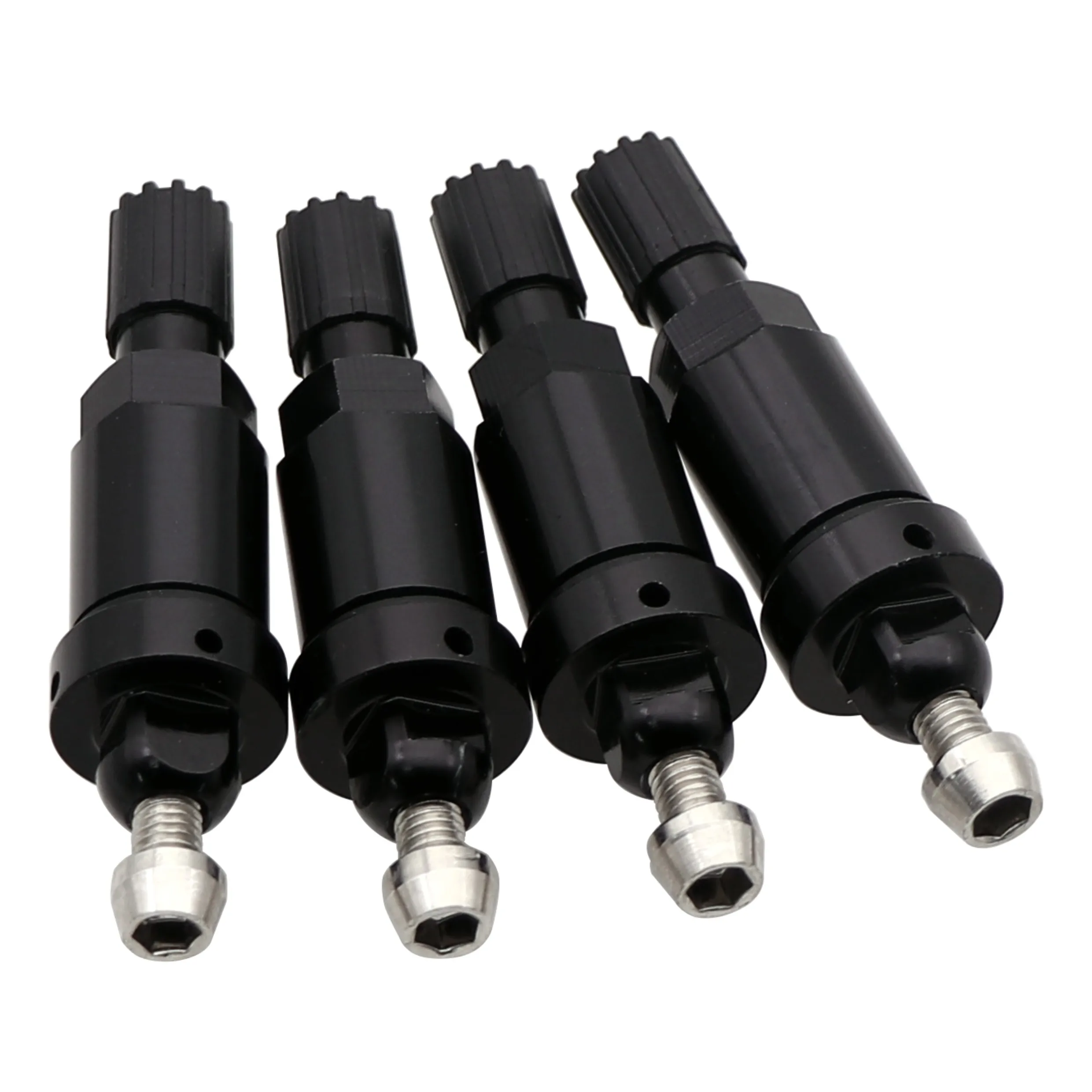 Válvulas de pneu tpms 4 tamanhos, para mazda, tesla, modelo y para modelo 3, duas cores, preto, prata, válvula de pneu sem câmara de ar