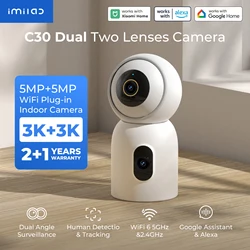 IMILAB C30 Dual 10MP Baby Monitor Smart IP Camera with AI Detection Human Tarcking Color Night Vision Compatible Xiaomi APP