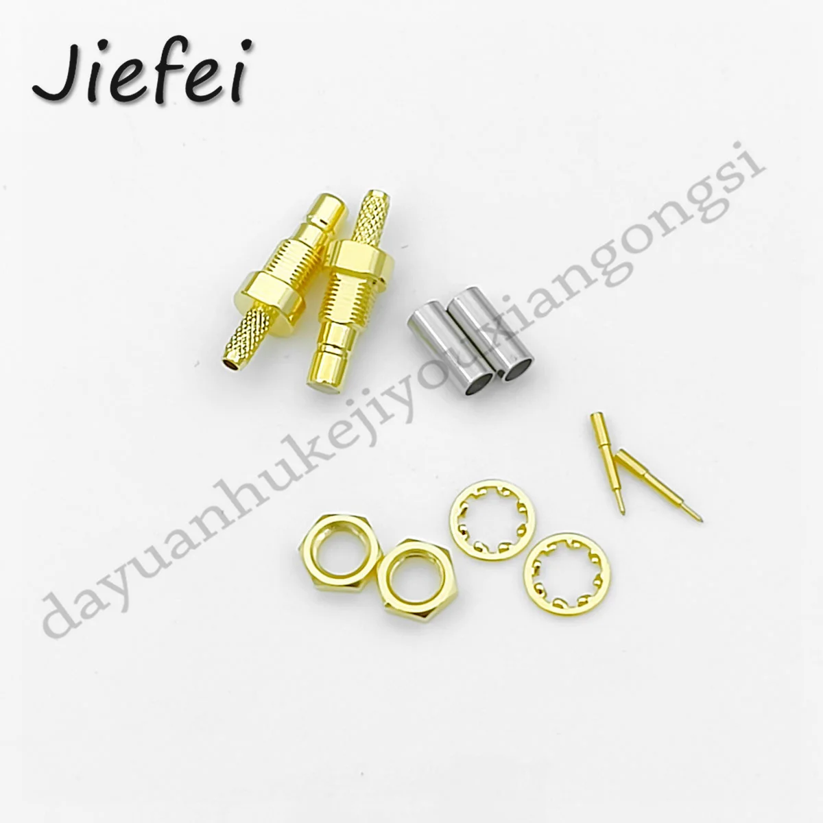 100-500pcs SMB Male Plug Nut RF Coaxial Connector 50ohm Crimp For RG316 RG174 LMR100 Cable Straight Goldplated Wholesale