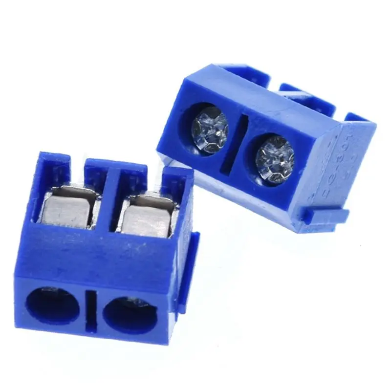 A86G NEW 100Pcs KF301-2P 2 Pin Terminal Connector 5mm Pitch 15A 300V Spliceable