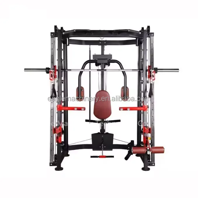 4095 Multi-Functional Gym Rack with Weight Stack New Design Home Use Smith Machine Shoulder Arm Workouts