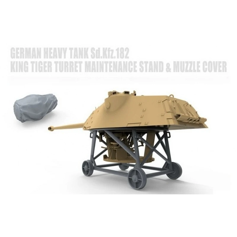 

Масштаб 1/35, литая под давлением модель из смолы, комплект немецкого тяжелого танка, король тигра, турель, подставка для обслуживания и чехол-головоломка в разобранном виде, неокрашенный